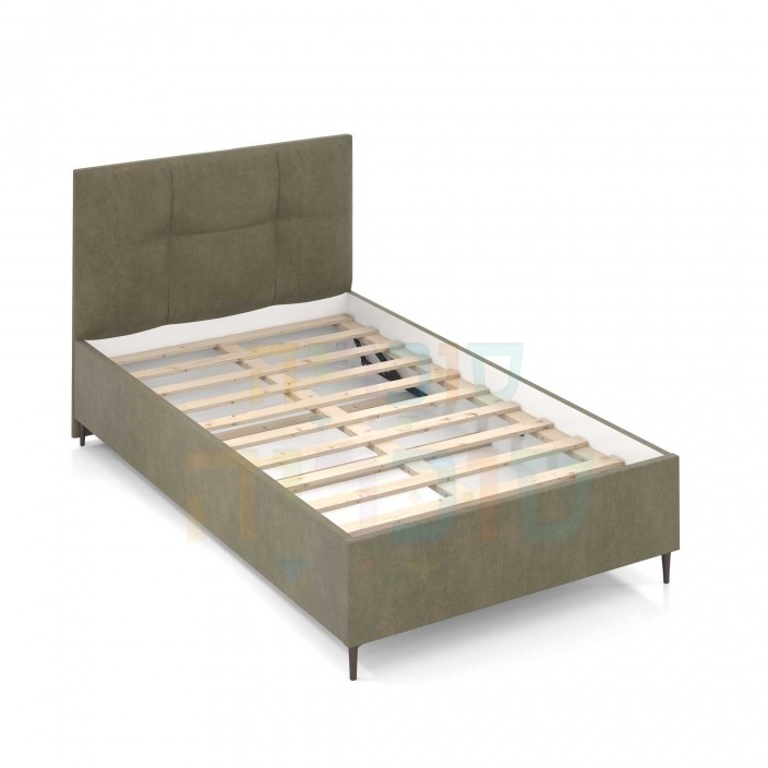 מיטה וחצי דגם ג'ורג'יה 120 ס"מ: עיצוב מרופד ואיכות כחול לבן בסטנדרט פרימיום