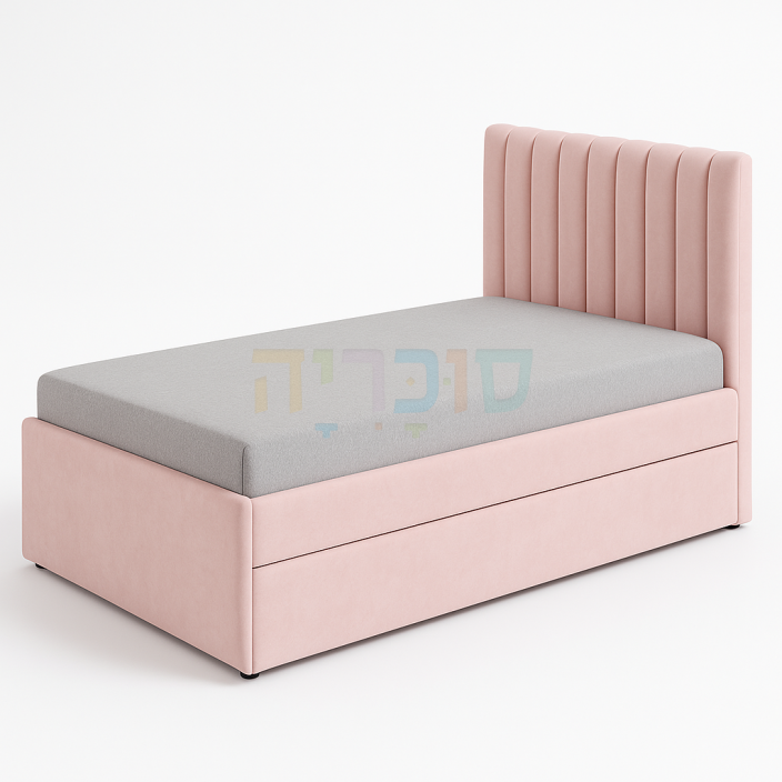 מיטה מרופדת דגם פס