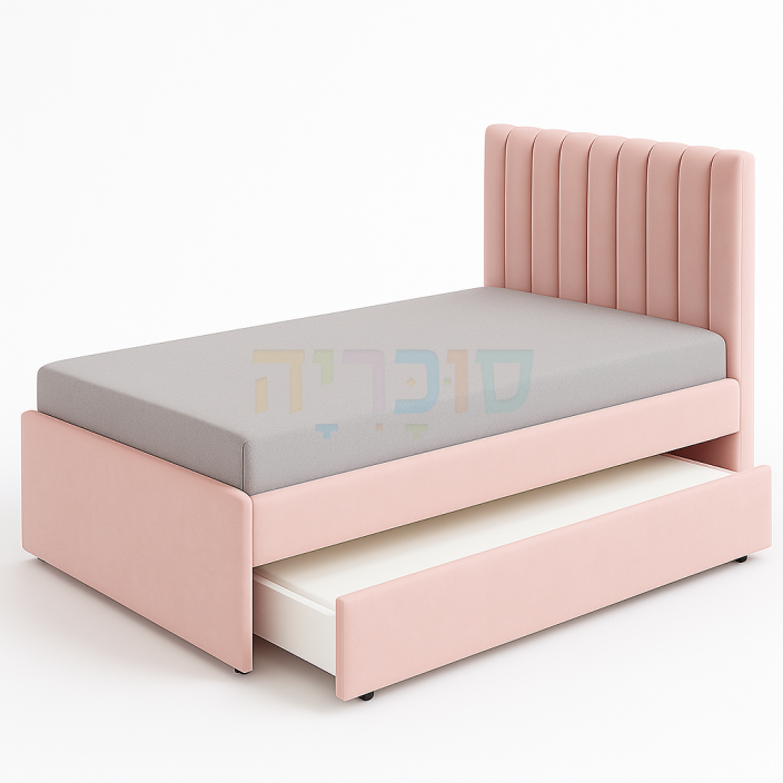 מיטה מרופדת דגם פס
