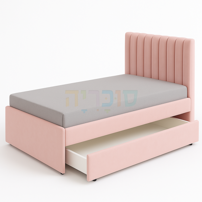 מיטה מרופדת דגם פס