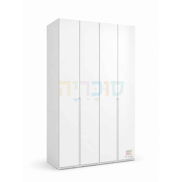ארון 4 דלתות דגם גפן רוחב 160 ס"מ צבע אפוקסי לבן
