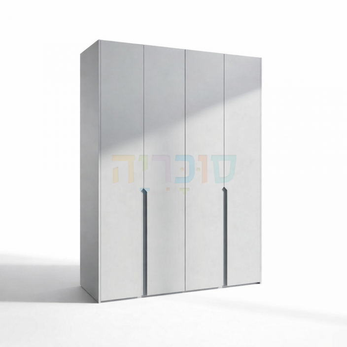 ארון 4 דלתות דגם גולי ברוחב 160 ס"מ: גימור פרימיום עם ידית חריטה אינטגרלית
