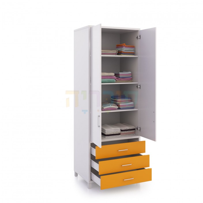 ארון ילדים ונוער  דגם טל רוחב 80-100 ס"מ 3 מגירות