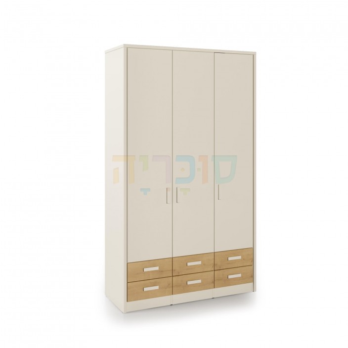 ארון ילדים ונוער דגם ניר רוחב 160 ס"מ 6 מגירות 