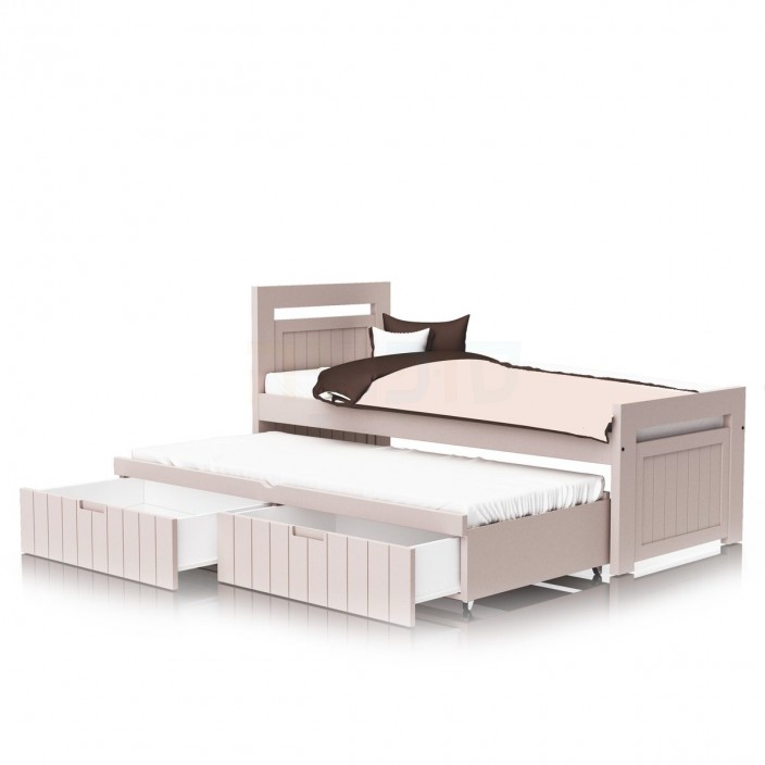 מיטת ילדים דגם נועם 80-90 ס"מ  כוללת מיטת חבר ומגירות