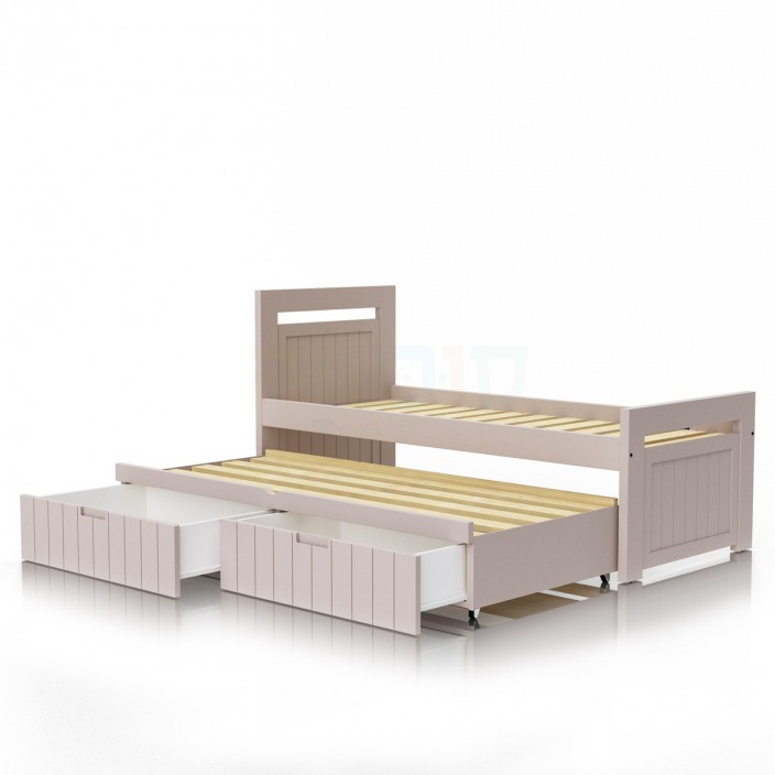 מיטת ילדים דגם נועם 80-90 ס"מ  כוללת מיטת חבר ומגירות