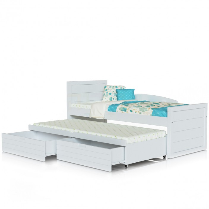 מיטת ילדים סייפן 80-90 ס"מ כוללת מיטת חבר ומגירות