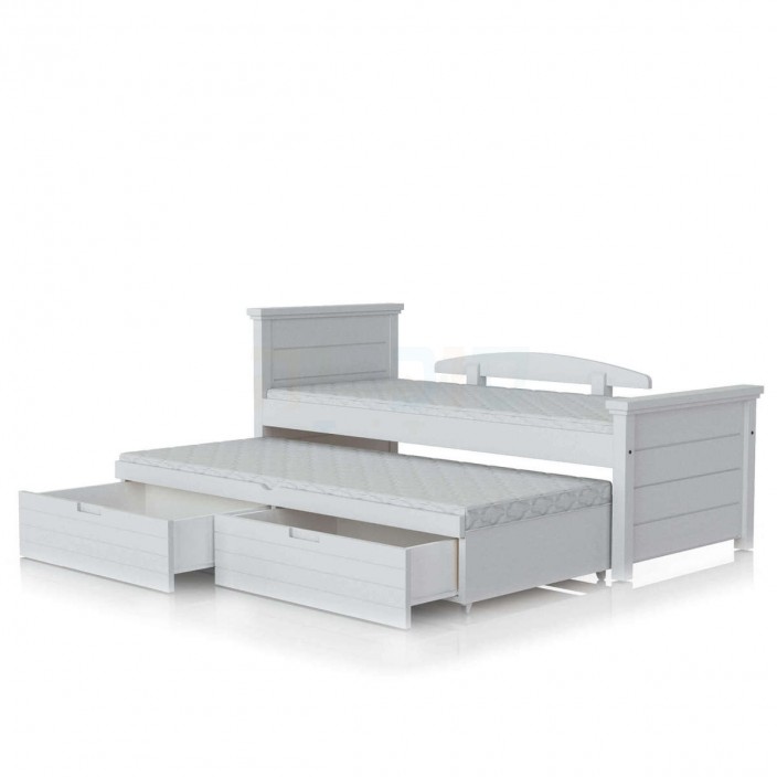 מיטת ילדים ברקן 80-90 ס"מ כוללת מיטת חבר ומגירות