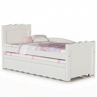 מיטת ילדים דגם אליזבת 80-90 ס"מ כוללת מיטת חבר ומגירות