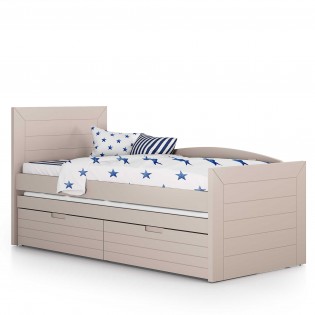 מיטת ילדים דגם בארי 80-90 ס"מ כוללת מיטת חבר ומגירות
