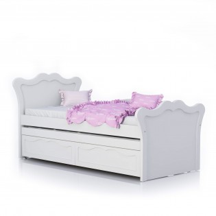 מיטת ילדים דגם  נוגה 80-90 ס"מ כוללת מיטת חבר ומגירות