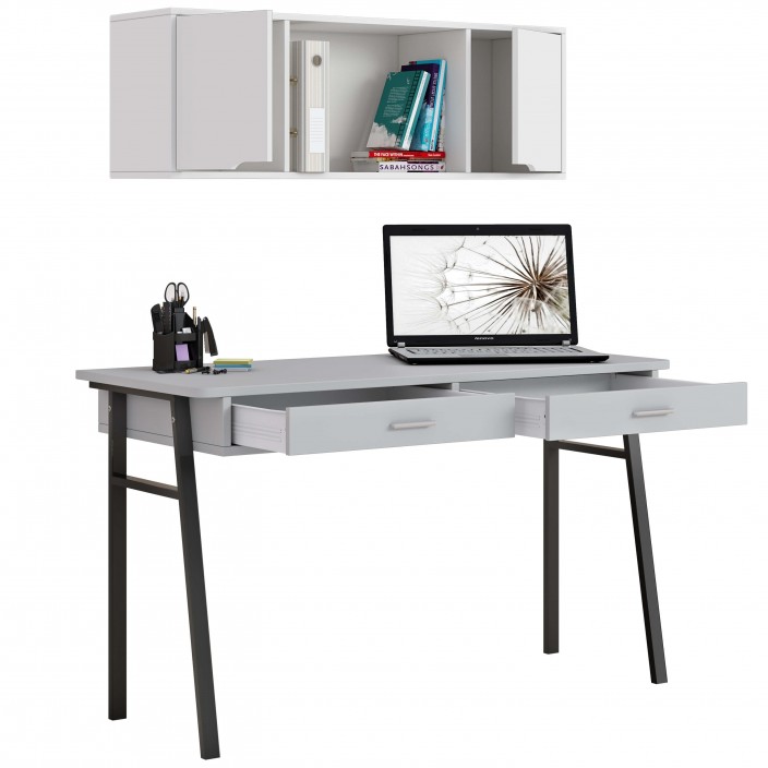 שולחן דגם טוקיו בצבע אפור וכוורת דגם ברלין