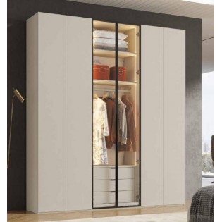 ארון דגם שרלוט ברוחב 240 ס"מ, עיצוב בוטיק מודרני בסטנדרט פרימיום וייצור כחול לבן