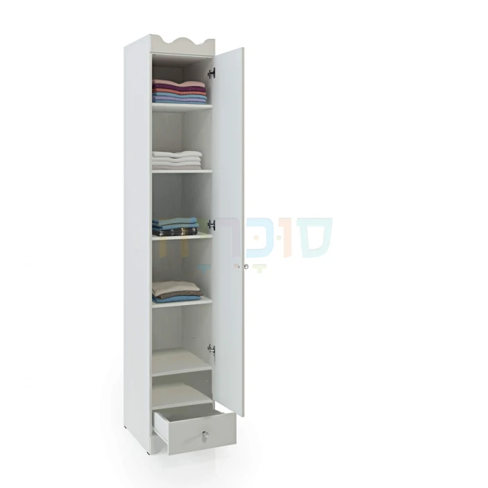 ארון יחיד דגם רקפת רוחב 40, 50 או 60 ס"מ: סדרת פרימיום עם מגירה אחת