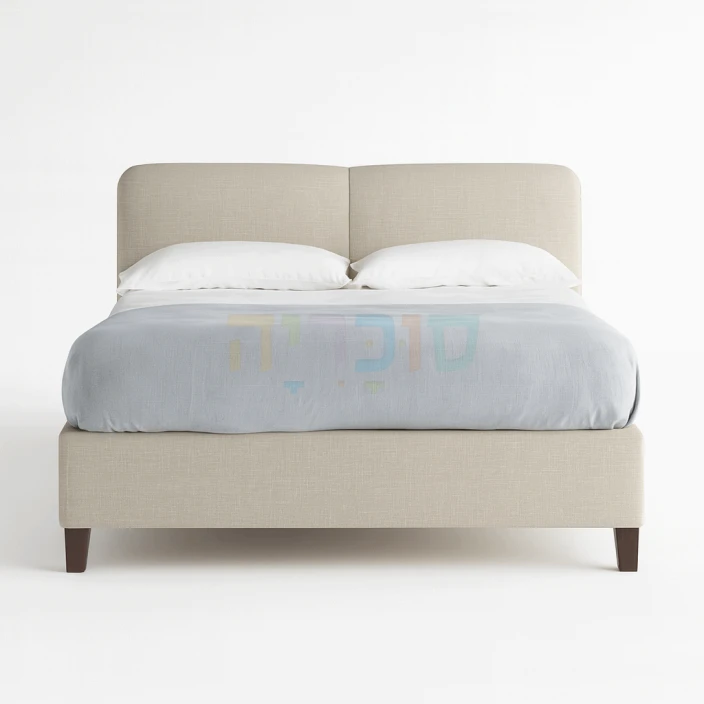 מיטה וחצי מרופדת דגם דנה רוחב 120 ס"מ, ארגז מצעים מובנה וגב כריות בייצור ישראלי