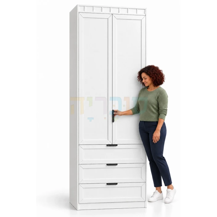 ארון 2 דלתות דגם אגם ברוחב 80 ס"מ