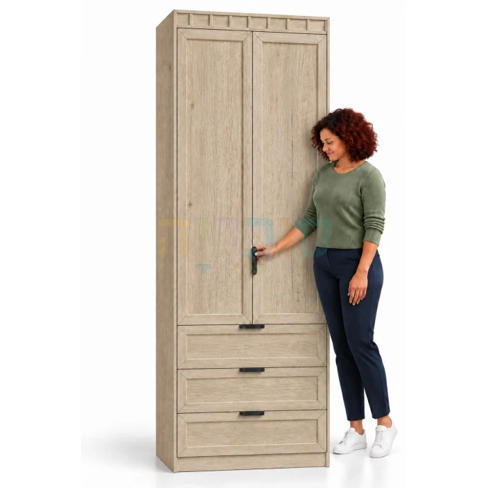 ארון 2 דלתות דגם אגם ברוחב 80 ס"מ