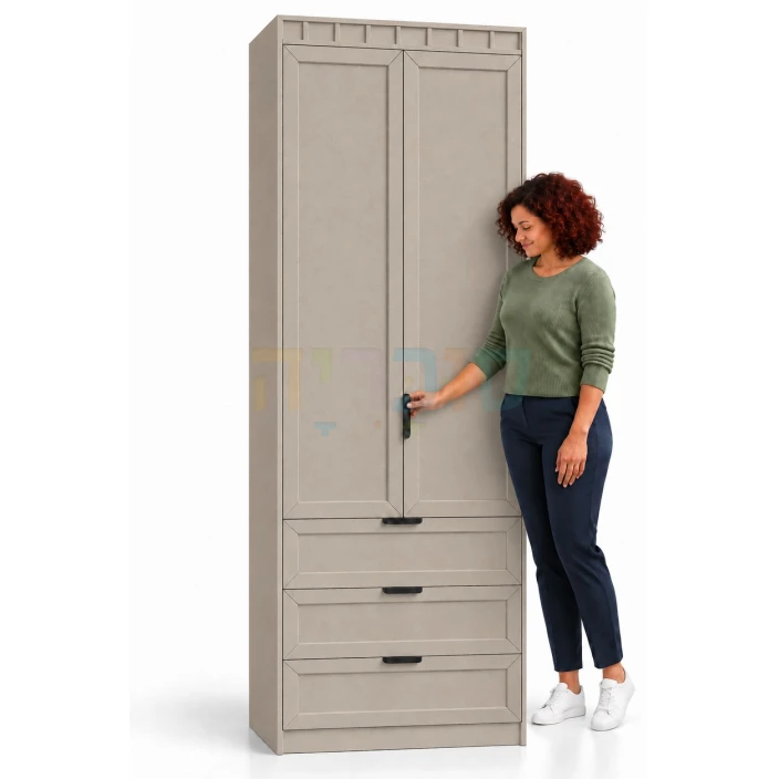 ארון 2 דלתות דגם אגם ברוחב 80 ס"מ