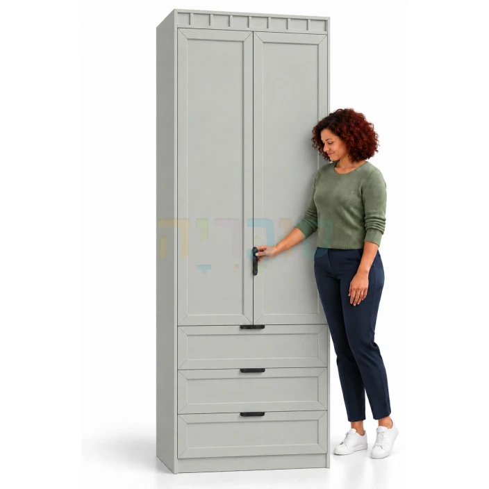 ארון 2 דלתות דגם אגם ברוחב 80 ס"מ