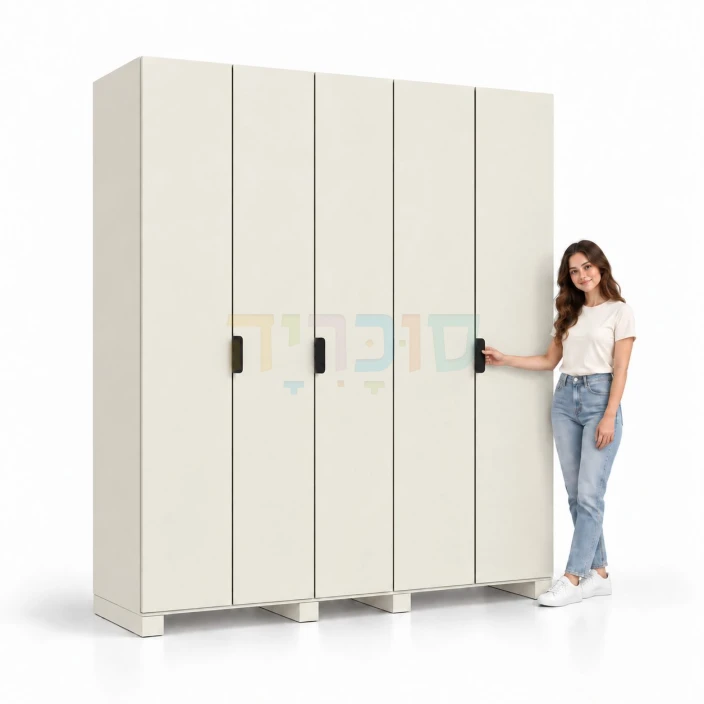 ארון 5 דלתות דגם עדי ברוחב 200 ס"מ
