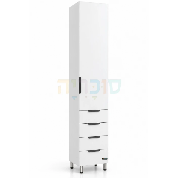 ארון דלת אחת ו-4 מגירות דגם ספיר ברוחב 40 ס"מ
