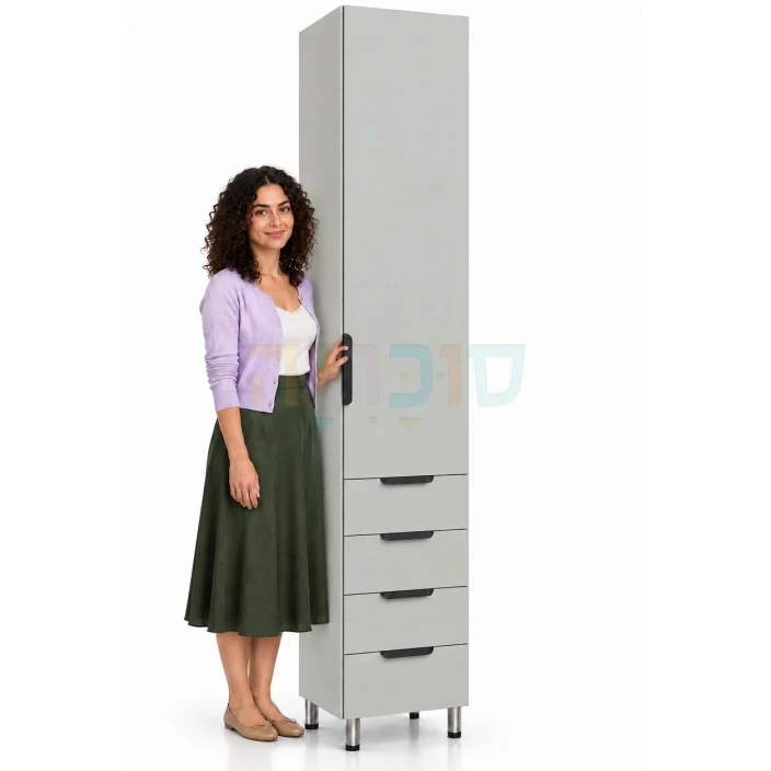 ארון דלת אחת ו-4 מגירות דגם ספיר ברוחב 40 ס"מ