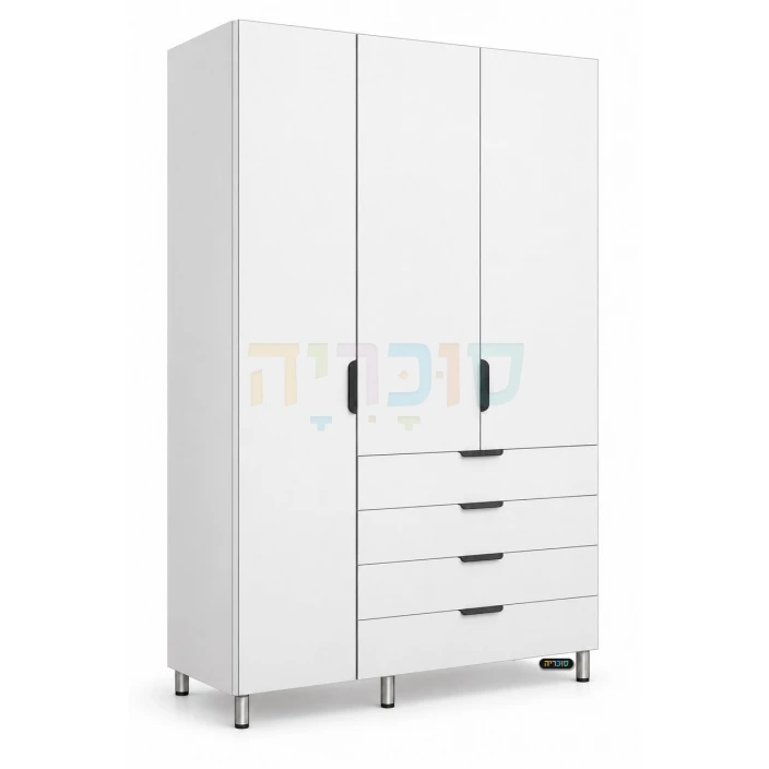ארון 3 דלתות ו-4 מגירות דגם ספיר ברוחב 120 ס"מ