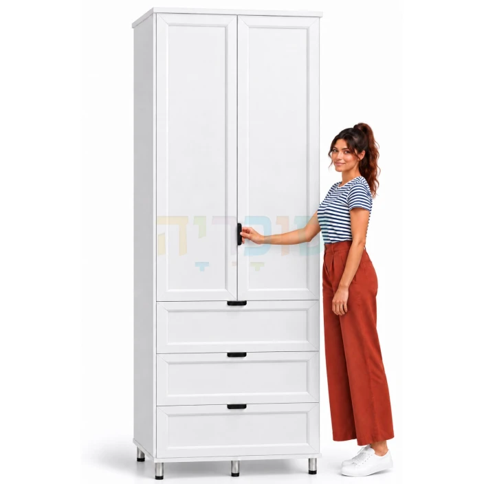 ארון 2 דלתות דגם דפנה ברוחב 80 ס"מ
