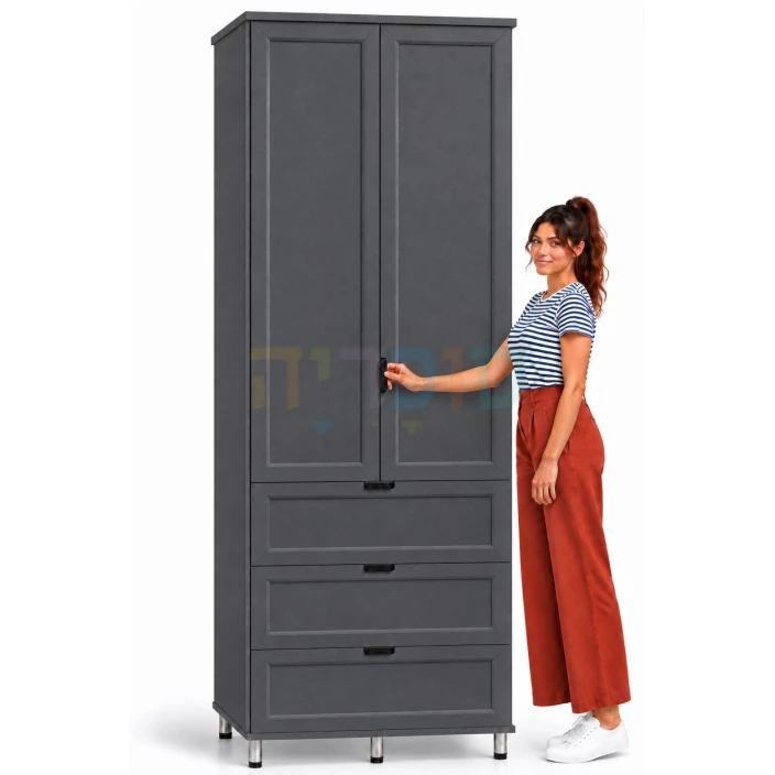 ארון 2 דלתות דגם דפנה ברוחב 80 ס"מ