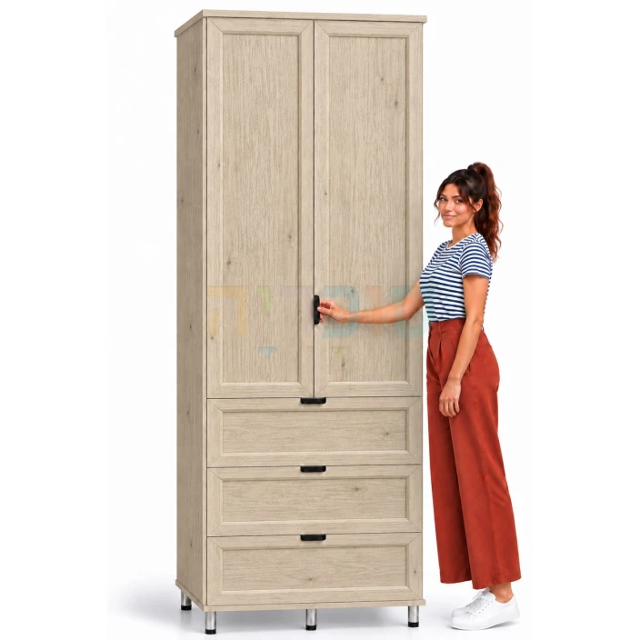 ארון 2 דלתות דגם דפנה ברוחב 80 ס"מ