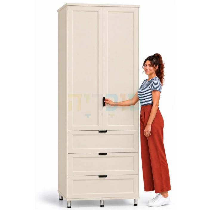 ארון 2 דלתות דגם דפנה ברוחב 80 ס"מ