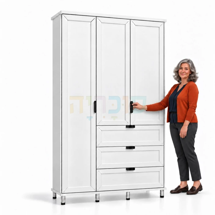 ארון 3 דלתות דגם דפנה ברוחב 120 ס"מ