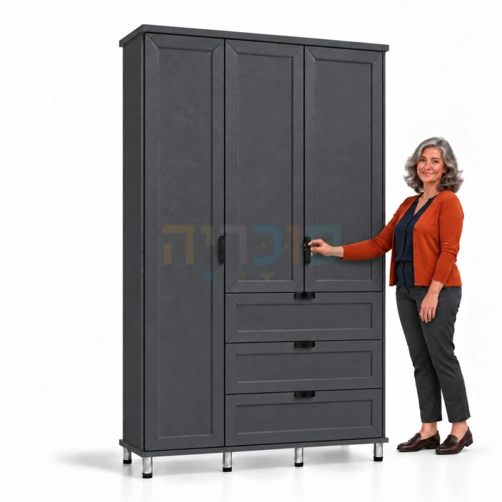 ארון 3 דלתות דגם דפנה ברוחב 120 ס"מ