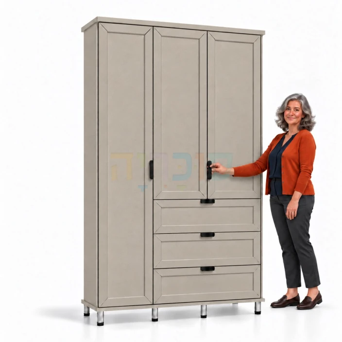ארון 3 דלתות דגם דפנה ברוחב 120 ס"מ