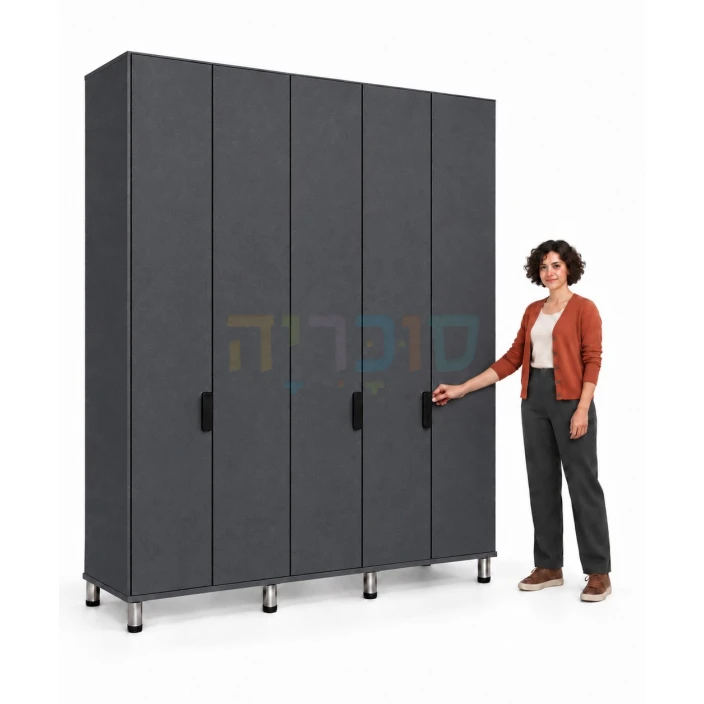 ארון 5 דלתות דגם אביב ברוחב 200 ס"מ