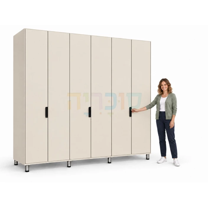 ארון 6 דלתות דגם אביב ברוחב 240 ס"מ