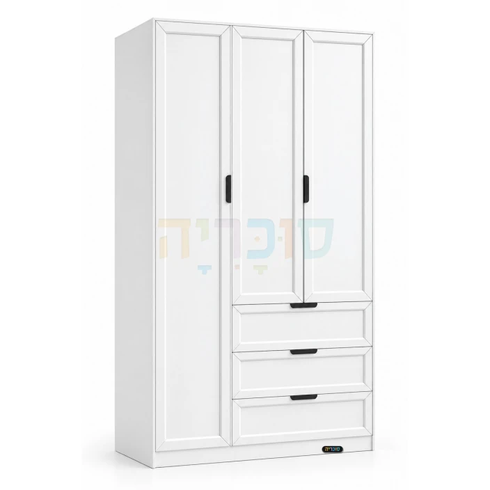 ארון 3 דלתות דגם חצב ברוחב 120 ס"מ
