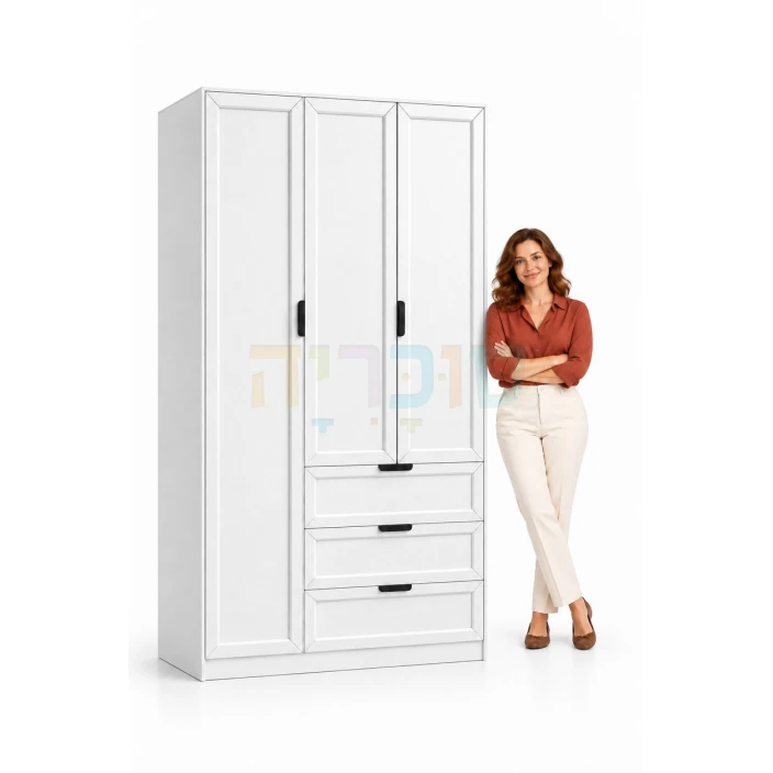 ארון 3 דלתות דגם חצב ברוחב 120 ס"מ