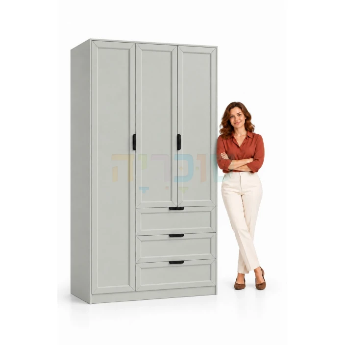 ארון 3 דלתות דגם חצב ברוחב 120 ס"מ