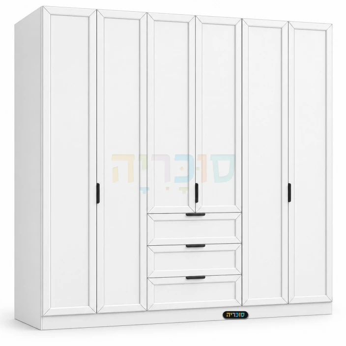 ארון 6 דלתות דגם חצב ברוחב 240 ס"מ
