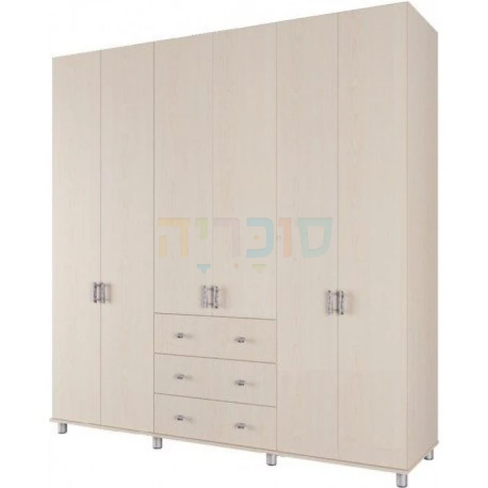 ארון 6 דלתות דגם יסמין ברוחב 240 ס"מ