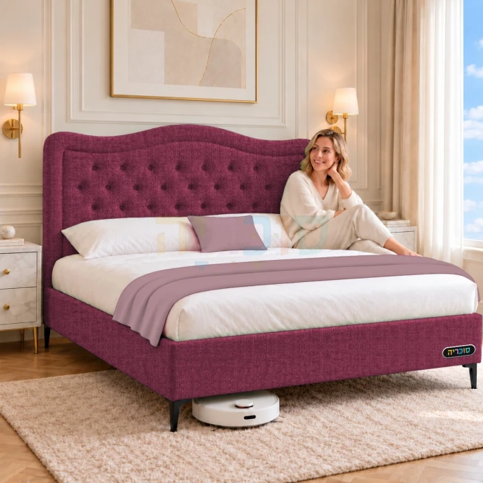 מיטה זוגית מרופדת דגם טנסי 160 ס"מ