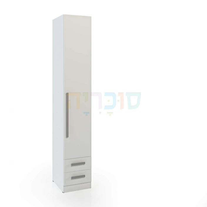 ארון יחיד דגם גילי ברוחב 40, 50 או 60 ס"מ: 2 מגירות וגוף סנדוויץ' בייצור כחול לבן