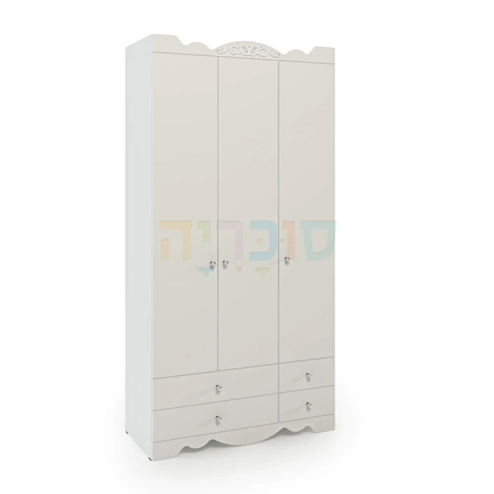 ארון ילדים רקפת רוחב 120 ס"מ 4 מגירות
