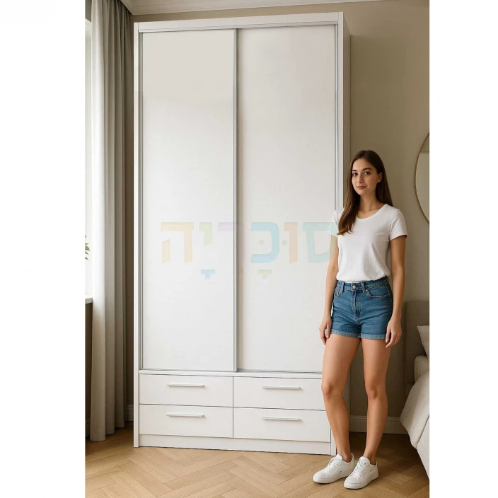 ארון הזזה דגם 2700 בגובה 270 ס"מ עם מגירות נעליים