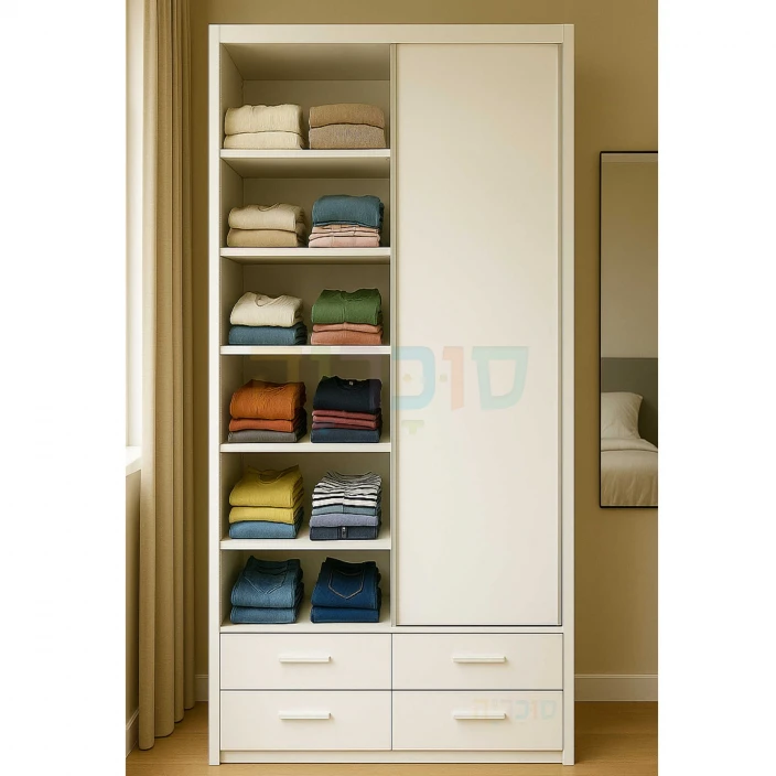 ארון הזזה דגם 2700 בגובה 270 ס"מ עם מגירות נעליים