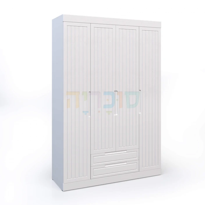 ארון ילדים ונוער דגם פסים רוחב 160 ס"מ 2 מגירות