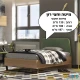 מיטה וחצי דגם רון 120 ס"מ: איכות כחול לבן ועיצוב מרופד בסטנדרט פרימיום