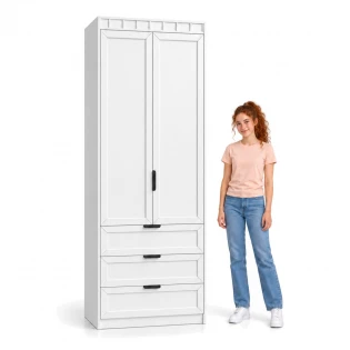 ארון 2 דלתות דגם אגם ברוחב 80 ס"מ