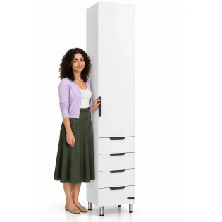 ארון דלת אחת ו-4 מגירות דגם ספיר ברוחב 40 ס"מ